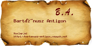 Bartánusz Antigon névjegykártya